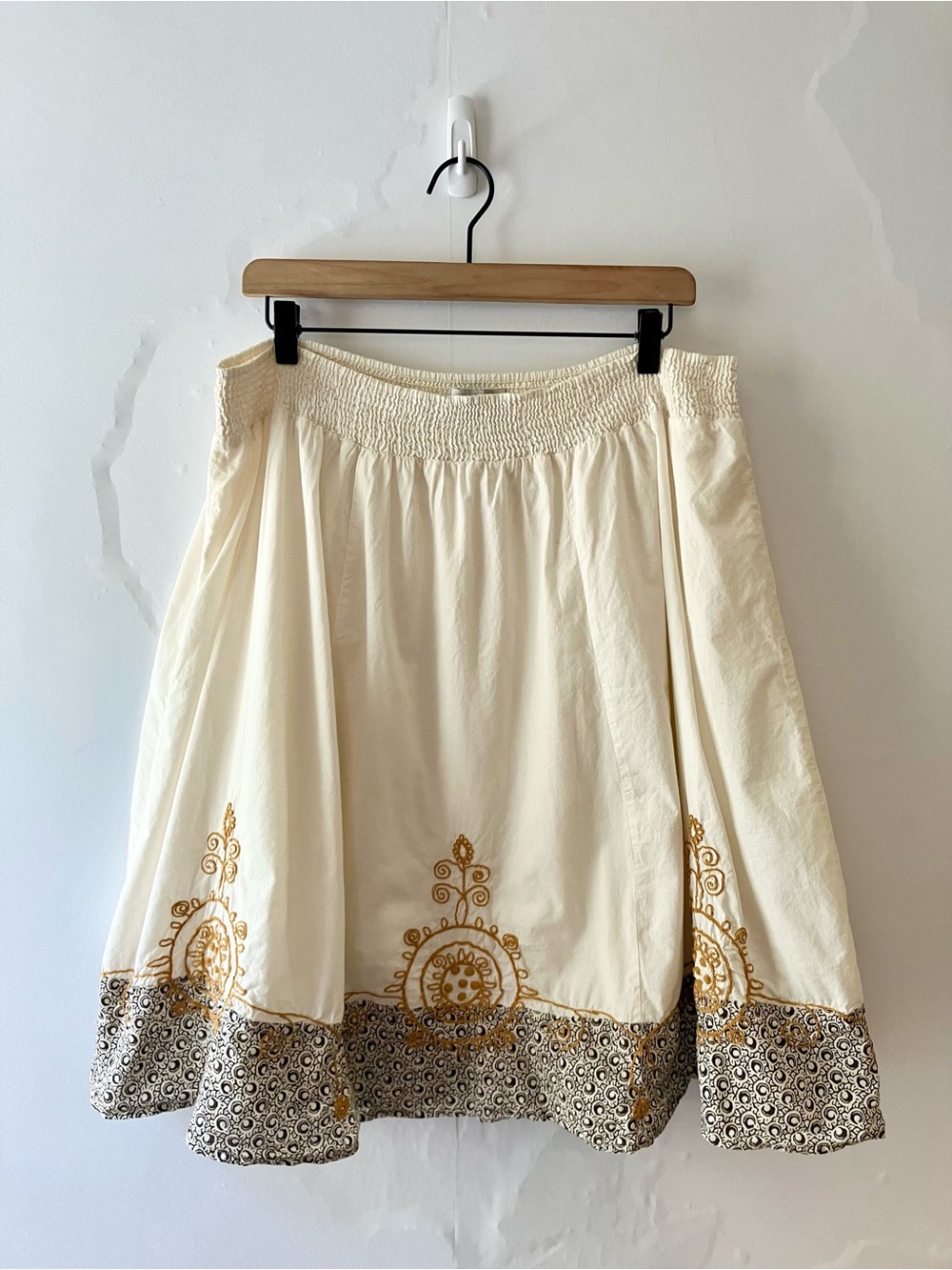 MERONA Embroidered Boho Cotton Skirt